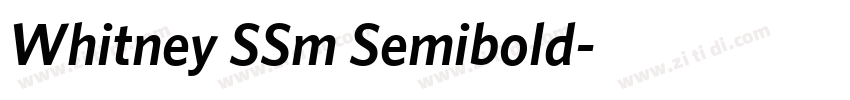 Whitney SSm Semibold字体转换